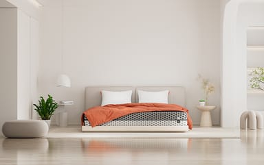 Mattress setup in a bedroom
