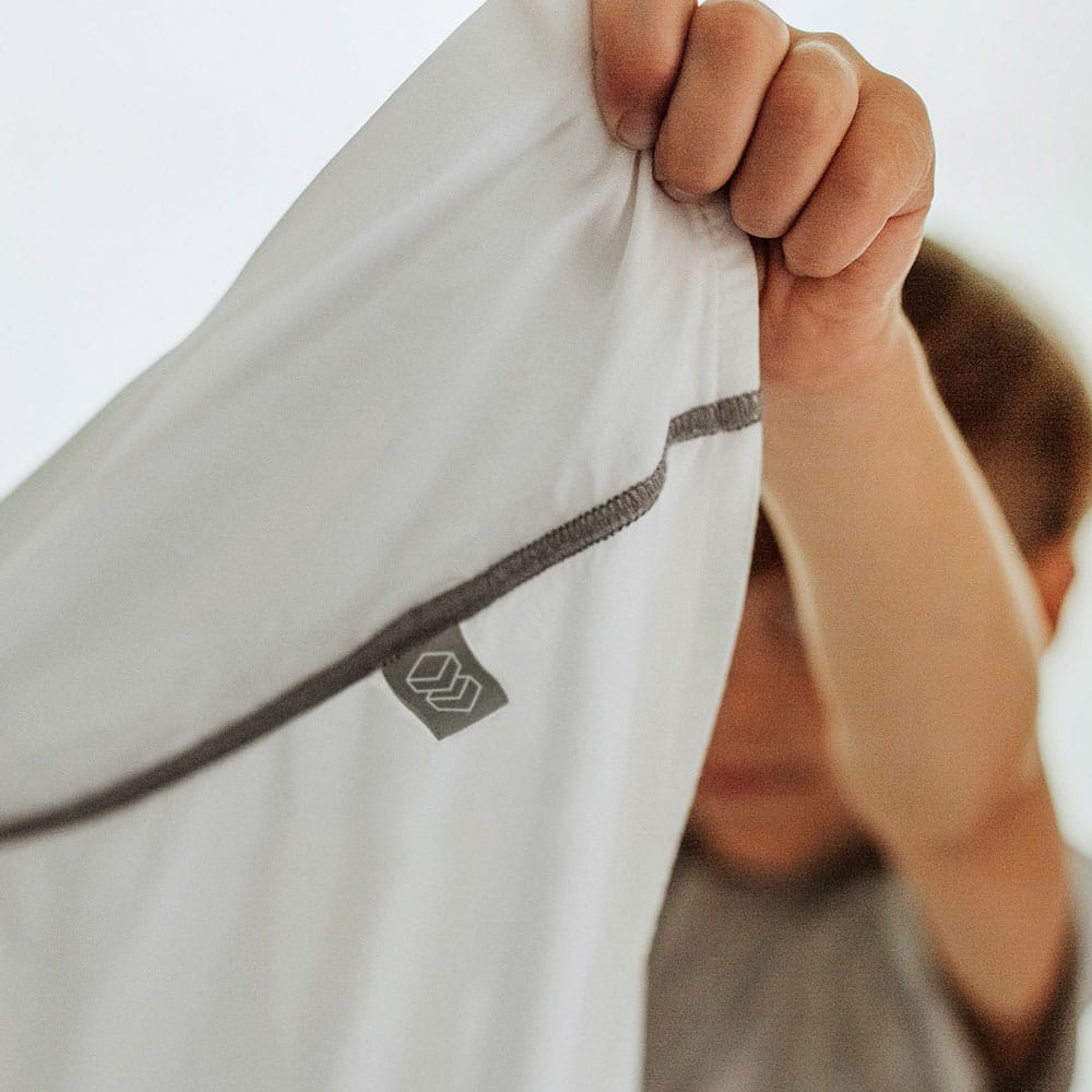 Made with fabric that feels good, and you can feel good about.<sup>&reg;</sup>