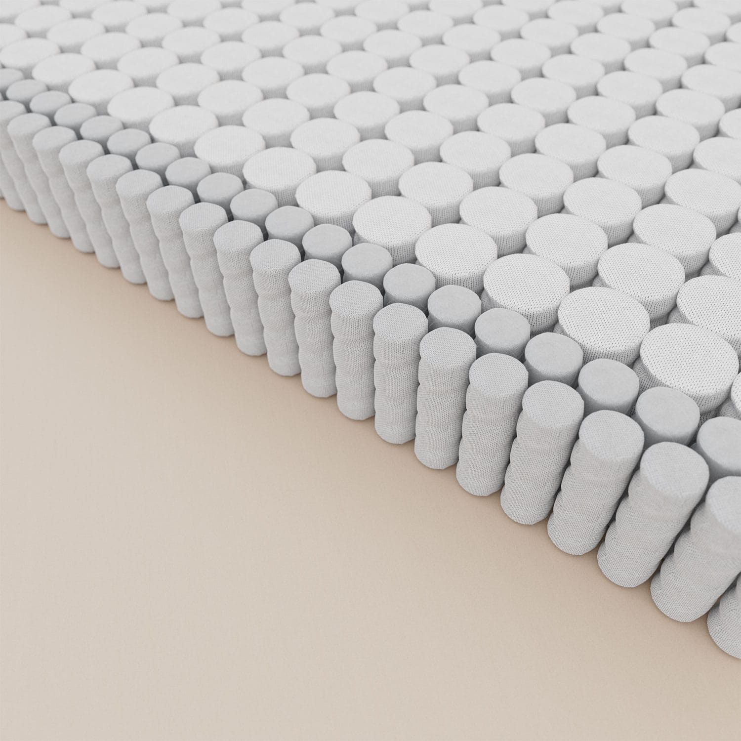 A double-row of perimeter coils supports life on the edge.