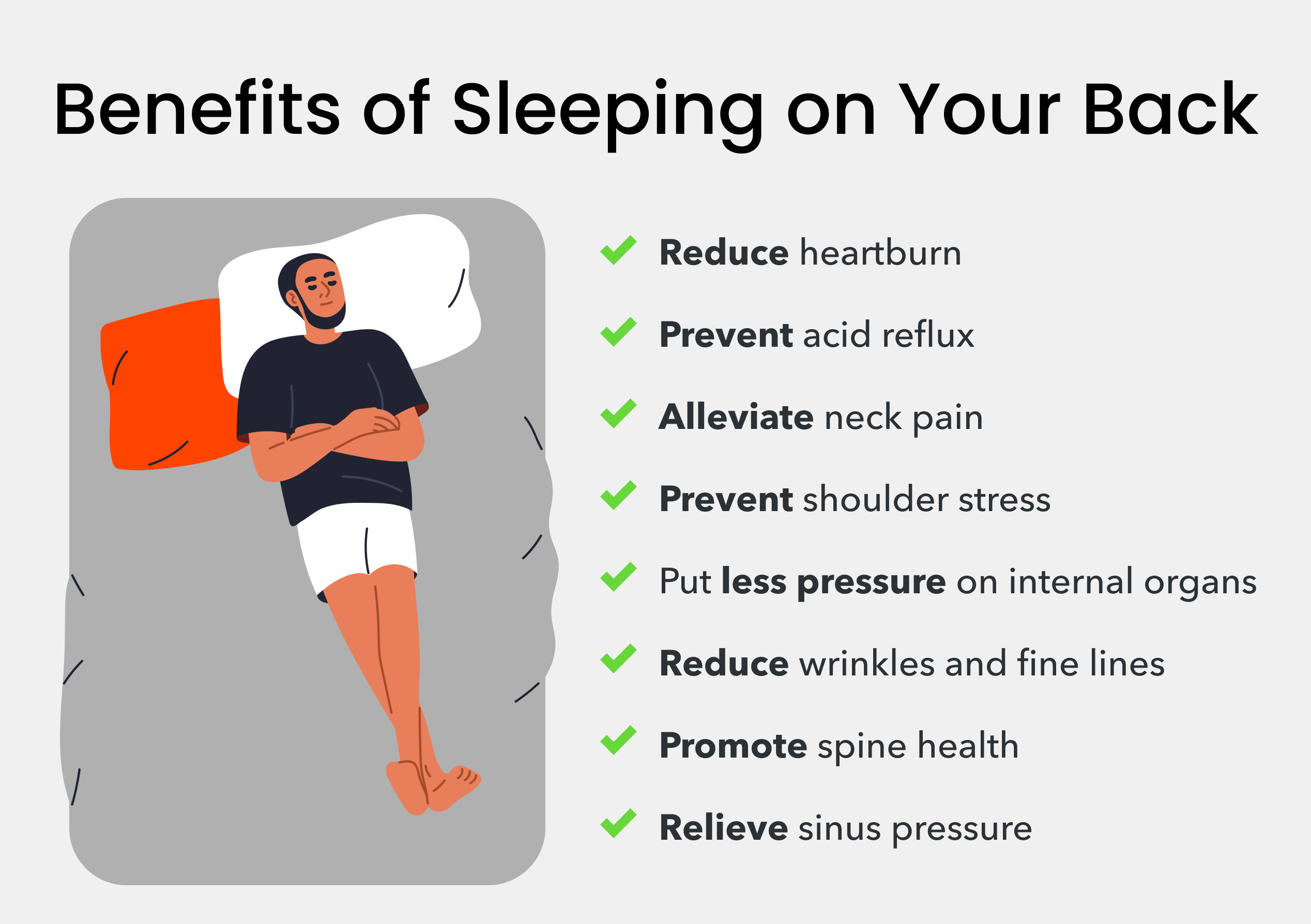 Benefits of sleeping on your back