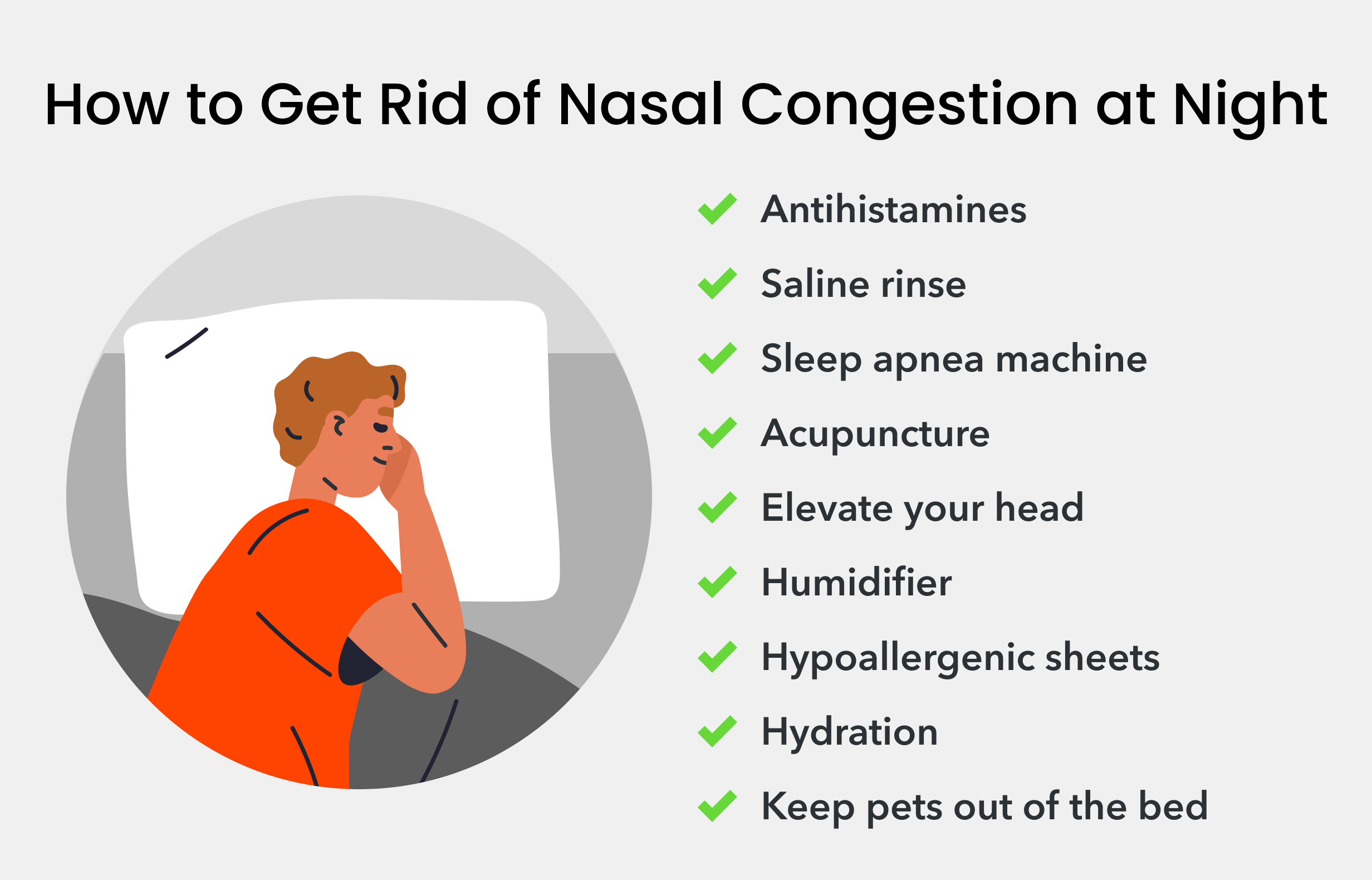 How to get rid of nasal congestion at night