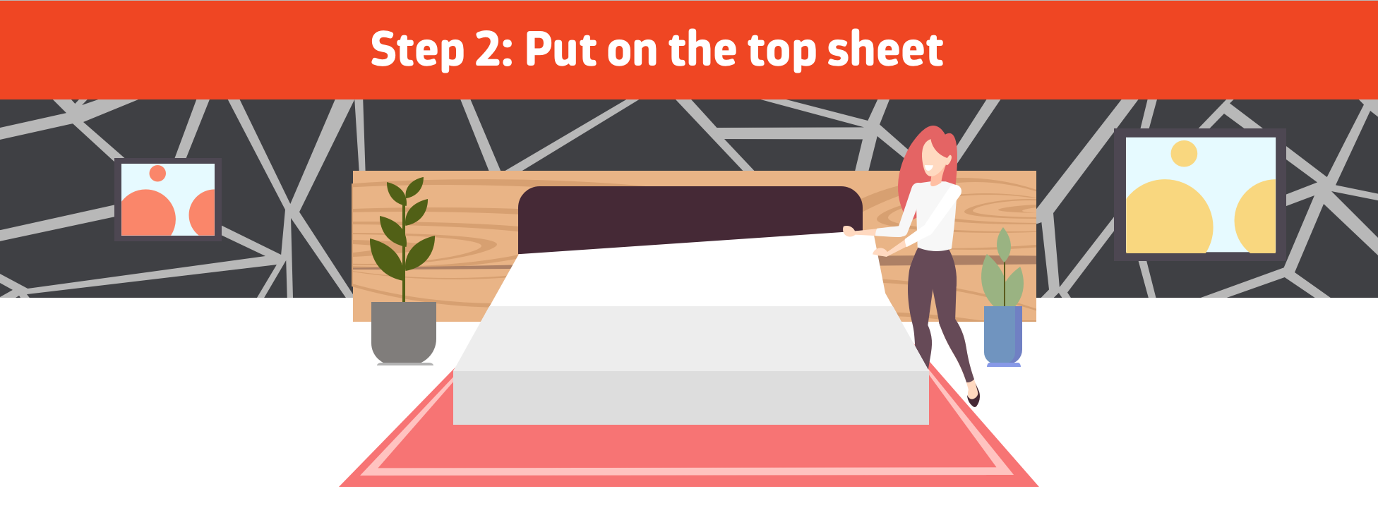 Put on the top sheet