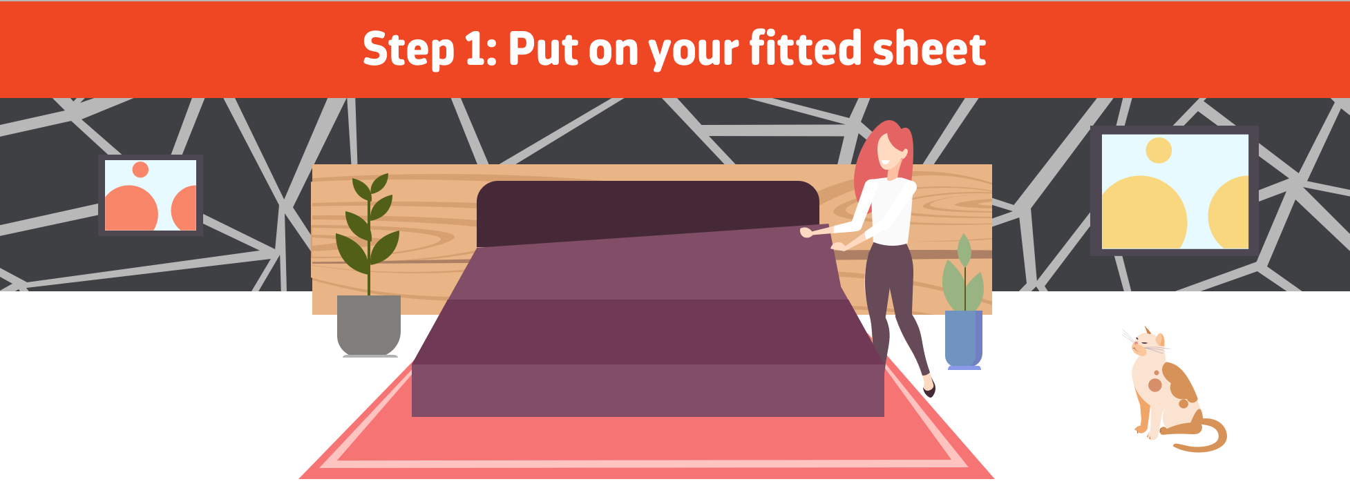 Put on your fitted sheet