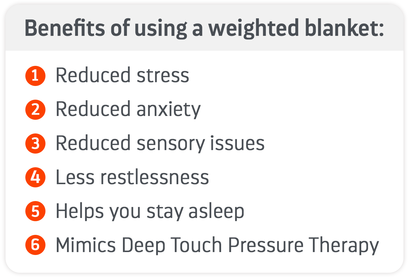 Benefits of using a weighted blanket