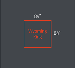 Wyoming King Mattress 84 by 84 inches
