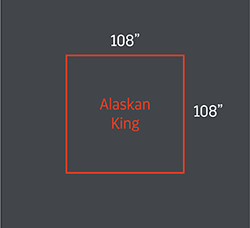 Alaskan King Mattress 108 by 108 inches