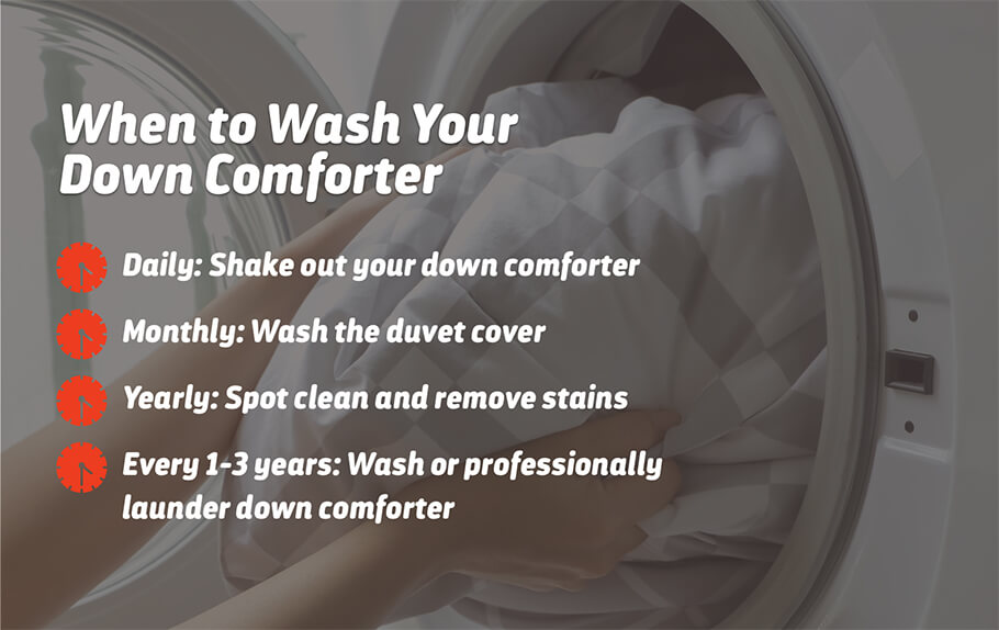 when to wash your down comforter