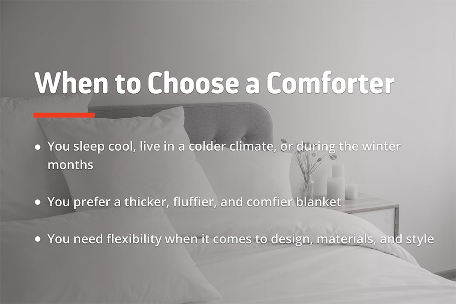 When to Choose a comforter