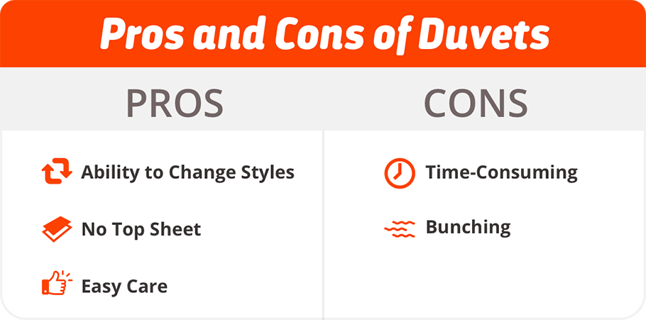 pros and cons of duvets