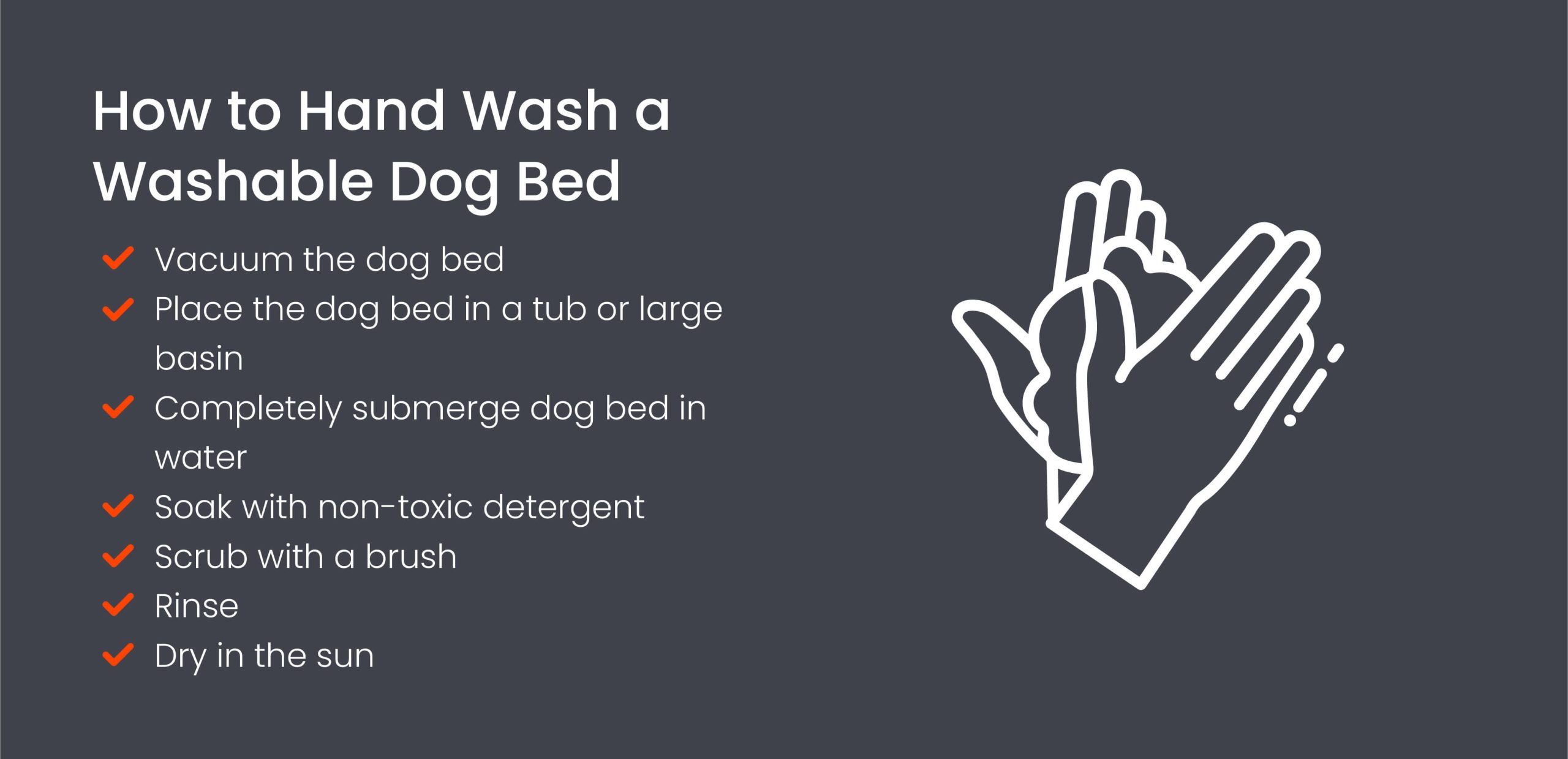 How to hand wash a washable dog bed