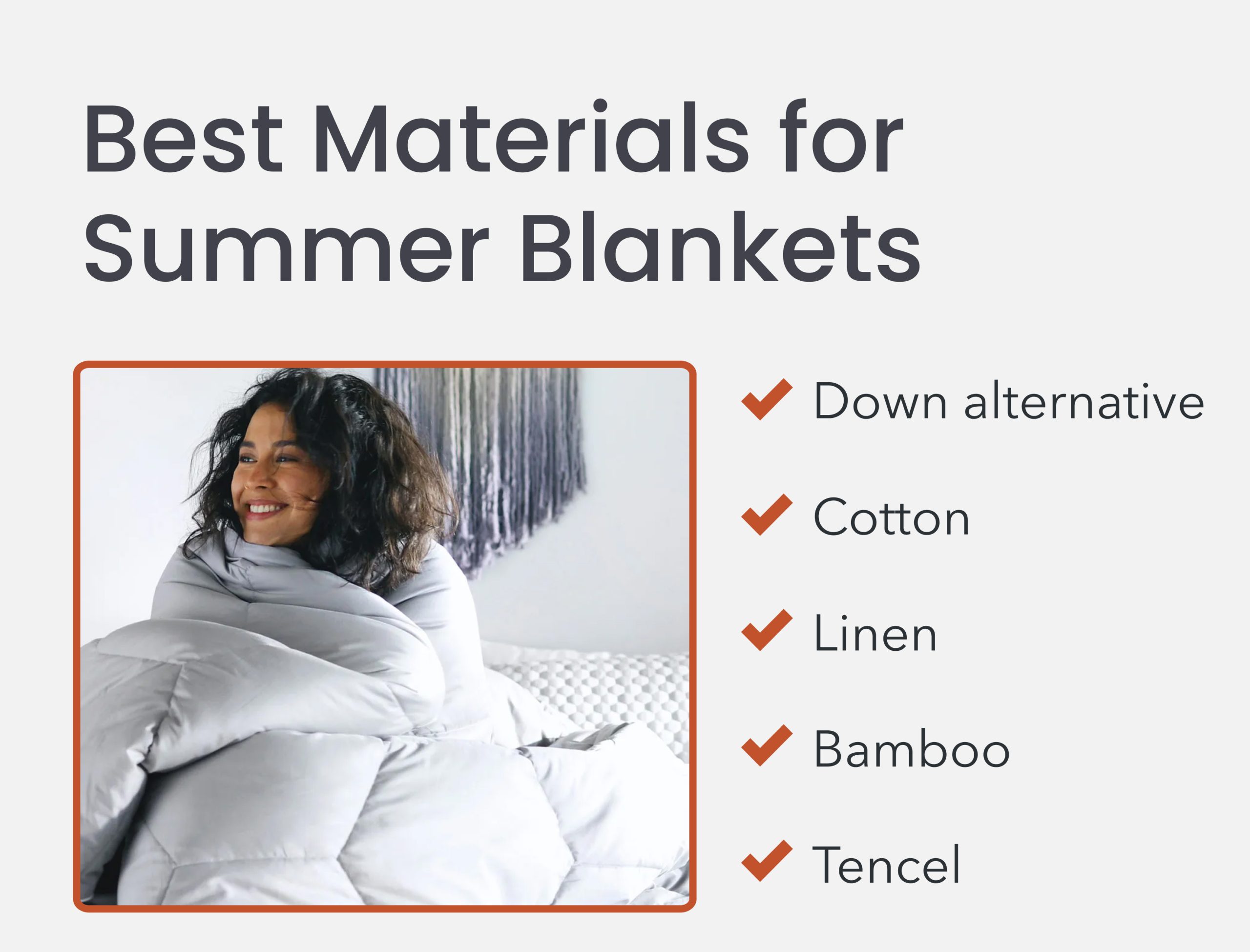 List of the best materials for summer blankets