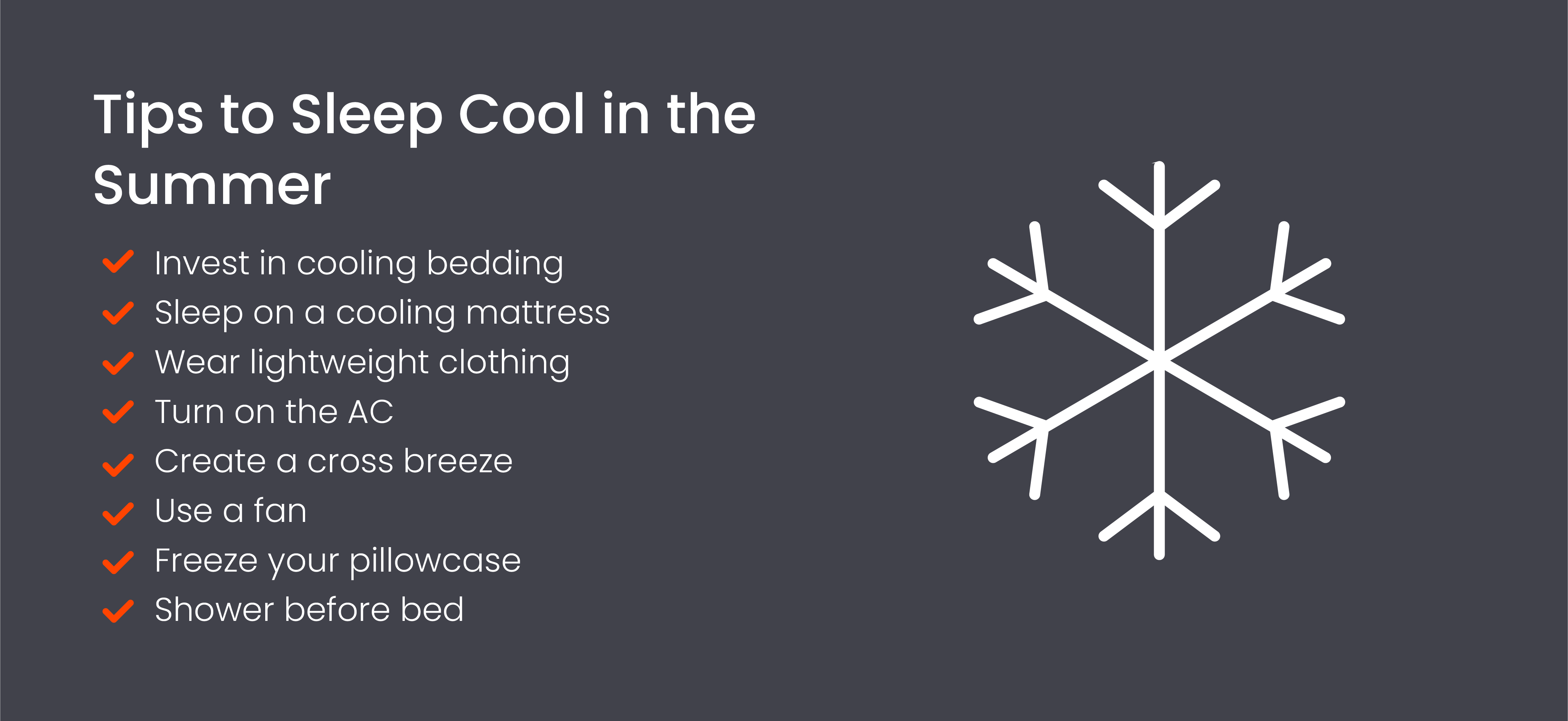 Tips to sleep cool in the summer