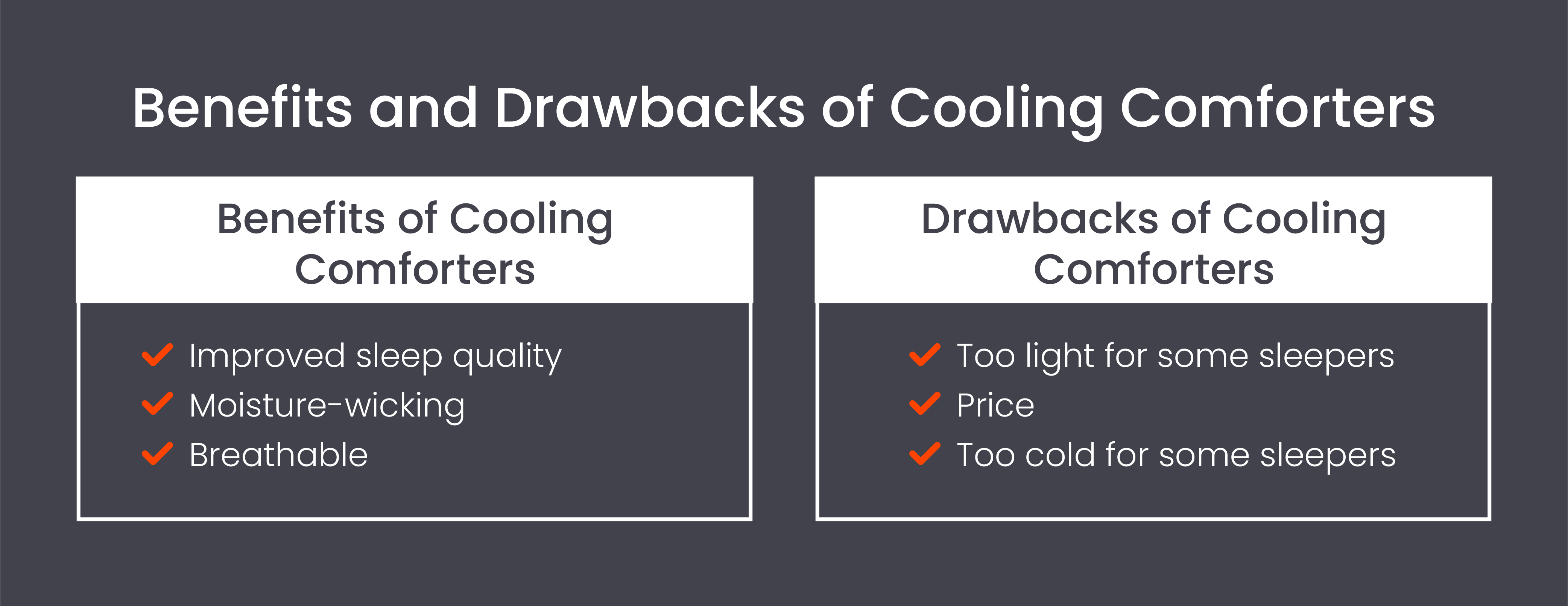  Benefits and drawbacks of cooling comforters
