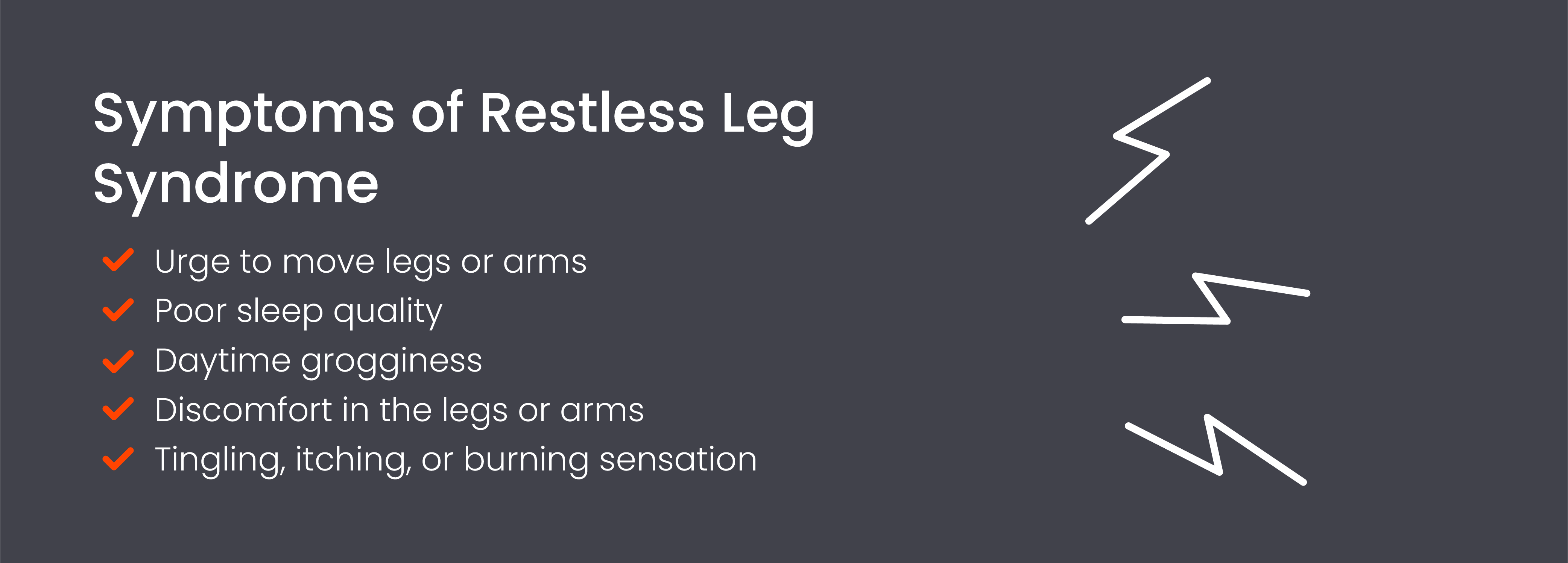 Symptoms of restless leg syndrome