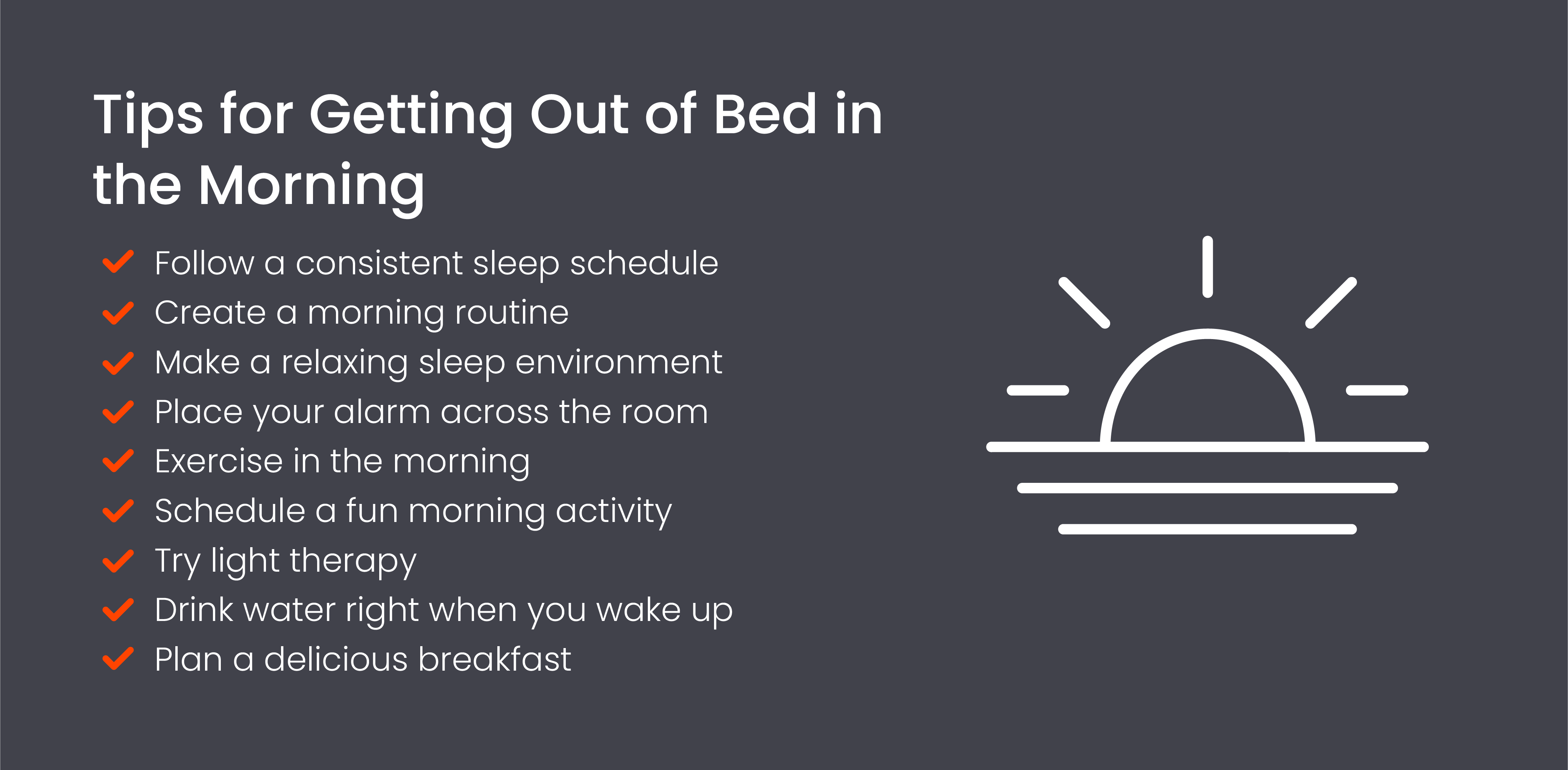 Tips for getting out of bed in the morning