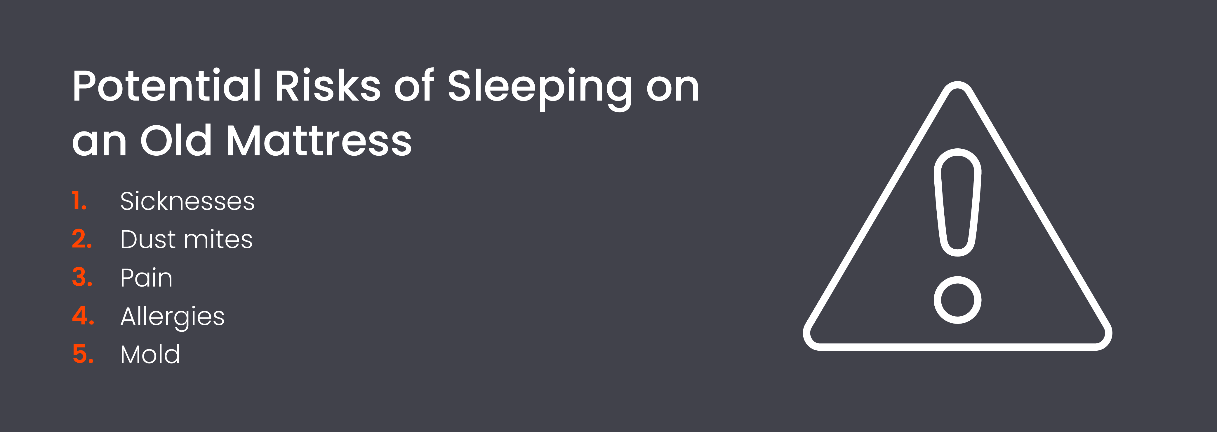 Potential risks of sleeping on an old mattress